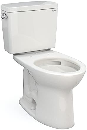 Toto Drake Дво парчиња издолжени 1,28 GPF Универзална висина торнадо испуштена тоалета со цефионтект, колонијално бело - CST776CEFG11