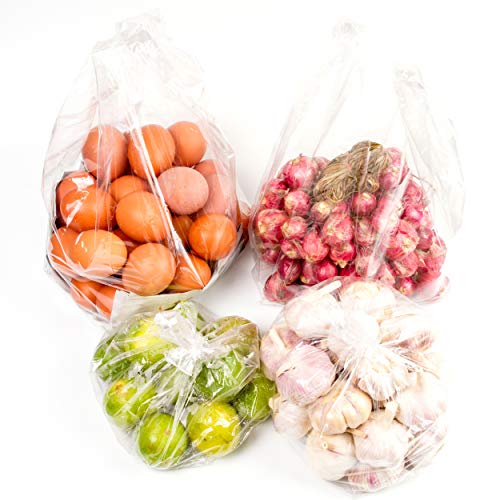 Aluf Plastics x Тешки Poultrys 1,1 мил. Чисти поли полиња за храна - 8 x 4 x 18 - пакет од 1000 - за овошје, зеленчук, сирење, месо