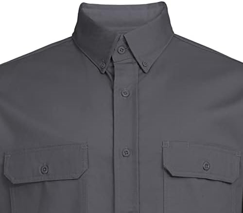WorkWeya FR кошули отпорен на пламен 7,5oz памук NFPA2112 Оган ретардант за заварување кошула за мажи