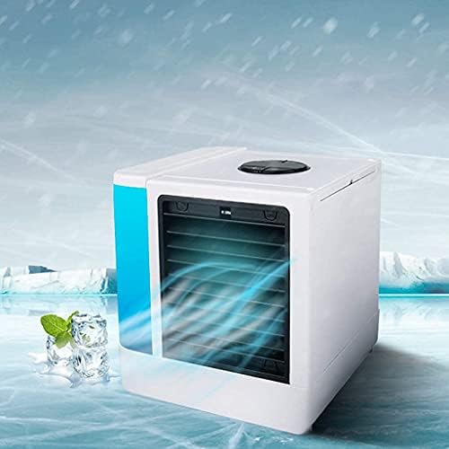 Лилианг- - испарувачки ладилници Дигитален дисплеј мини ладилник за воздух, вентилатор за климатик за канцеларии за домаќинства, УСБ мал вентилатор, шарена ноќна с?