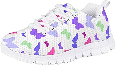 Coloranimal Unisex Child Casual Casual Walking Sneakers за девојчиња и момчиња лесни чевли за трчање чипка