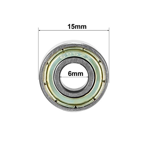 UXCELL 696ZZ Deep Groove Ball Belling Double Shield 696-2Z 1080096, 6mm x 15mm x 5mm јаглеродни челични лежишта