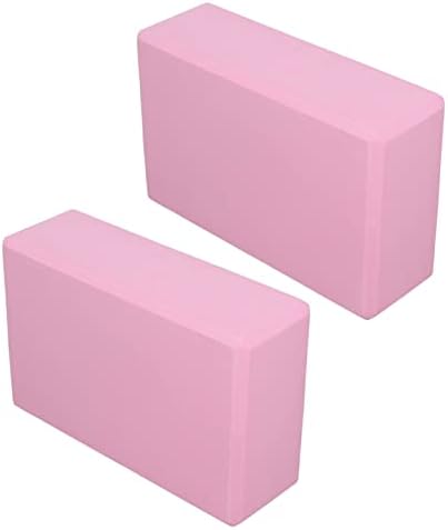 2 парчиња безбедна поддршка розова ева пена јога блок за јога пилатес медитација нелип стабилност нелип ева јога блокови
