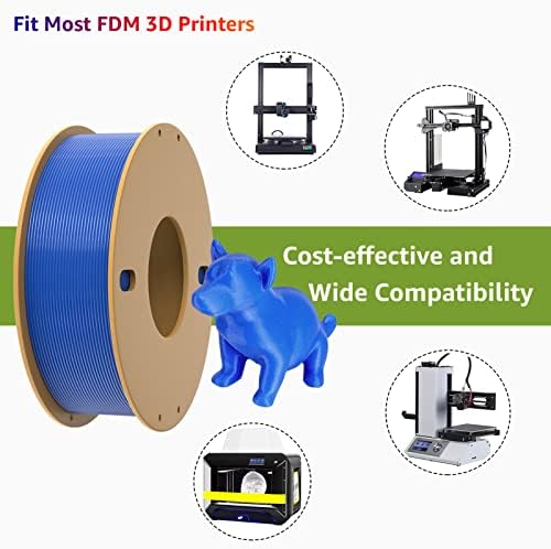 Дикале PLA+ 3D филамент за печатач 1,75мм без затегнување, уредно рана нето тежина 250g spool, Pla Pro Plus, Blue