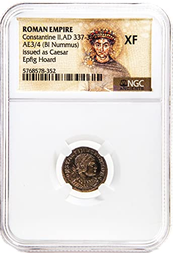 1700 x години римски ае на Константин II Epfig Hoard NGC монета NGC XF
