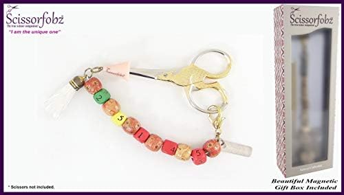 Ножици Fobs by Scissorfobz-Natural Collection- клучен прстен клуч на ланецот на ланецот на нараквицата на нараквицата ранец, ранецот