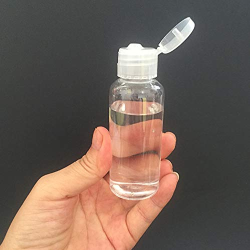 12 парчиња 30мл/1oz празно полнење пластично козметичко шише со исцедување со чиста капаче за козметички примерок држач за пакување