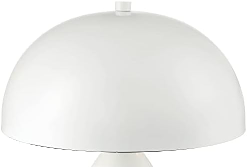 360 Осветлување Феликс Модерен Акцент Столни Ламби 19 Висок Сет од 2 Бели Заострени Геометриски Метални Печурки Купола Сенка За