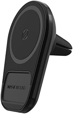 Scosche MQ5WDV-1 MagicMount Pro Charge5 Прозорец/Dash/Vent 15W Магнетски QI-овластен држач за безжично полнење на телефонот за автомобили компатибилен со Magsafe, iPhone, Galaxy и Qi уреди