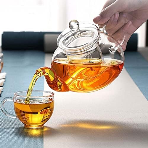 Стаклен чај постави отпорен на топлина инфузер тенџере со двојно wallид чаша пуер котел со шпорет чајник yubin1993