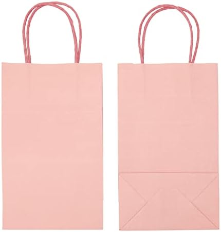 СИНА панда 25 Спакувајте Светло Розеви Мали Торби За Подароци со Рачки За Забави, Подароци За Мал Бизнис