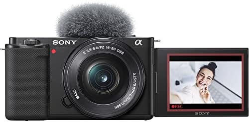 Sony ZV-E10 без огледало камера со леќи од 16-50мм + 64 GB мемориска картичка + торба + читач на картички + HDMI кабел + Flex Tristod +