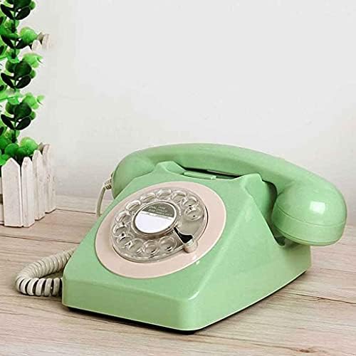 WODMB Телефон Revolve Dial Vintage FINDLING FINDLONE Телефонска пластична канцеларија за домашна ретро жица фиксна телефонска декорација на домашен