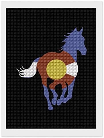 Колорадо диви коњи дијамантски сликарство комплет уметност слики DIY целосна вежба домашна додатоци за возрасни за домашен wallид декор 12 x16