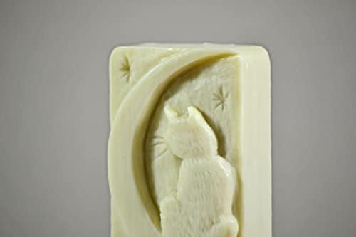 ArtcraftMolds Cat Moon Silicone Mod за правење сапун, свеќа, смола, глина, гипс и други занаети