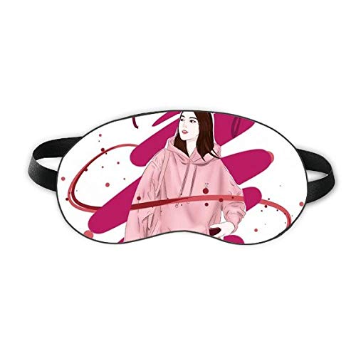 Модна девојка фигура уметност дизајн илустрација за спиење очен штит мека ноќно слепа на слепите сенка