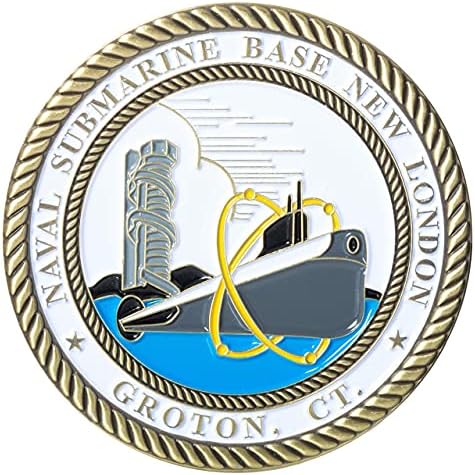 Подморска подморница на Соединетите Држави Нов Лондон предизвик монета и сино кадифено поле за прикажување