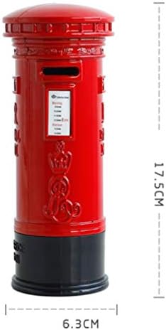 Алипис Гроздобер домашен украс за заштеда на метали за заштеда на метали, црвена телефонска штанд пари, банка, британски столб кутија паричка