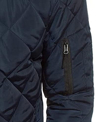 Dgkaxiyahm зашиени за зашиени густи јака памук памук памук зимско цврсто топло кардиган за надворешна облека на отворена предна јакна