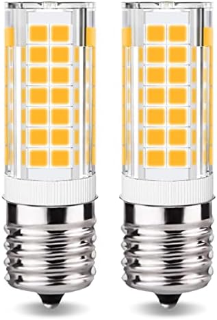 Kineep Ceramic E17 LED сијалица за микробранова печка апарат, 40W халоген сијалица еквивалент, топла бела 3000k микробранова LED светилки, 350lm, пакет од 2