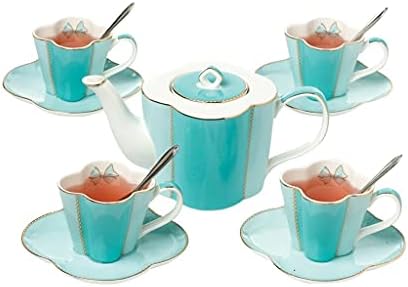 NFGUY попладневен чај постави кафе за пијалоци постави чајник со чаши чаши за чај и чинии