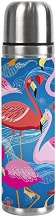 Вантасо шише со вода здраво добредојде тропско фламинго цветно срце loveубов валентин вакуумска колба двоен wallид изолиран чаша кригла
