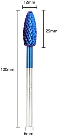 Ганде 6мм Ротациона Датотека Со Стебло Сино Обложен Волфрам Карбид Ротациони Бруси Битна Метална Датотека Долга 100мм За Метални