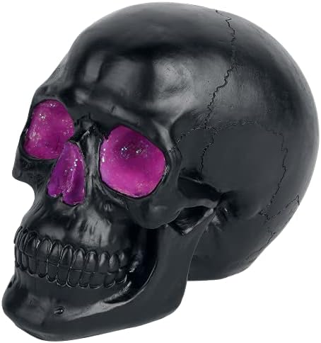 Nemesis сега Geode Skull Figurine 17cm, смола, црна, виолетова