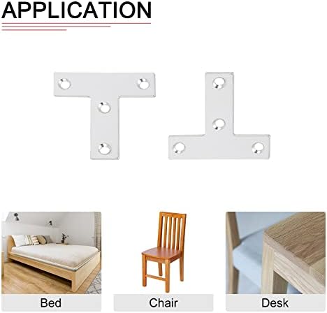 DTGN 1.97 x1.97 T Загради-50Pack-Добро За Поправка На Поправка На Мебел-Издржливи Плочи За Прицврстување На Нерѓосувачки Челик-Сребрен Тон