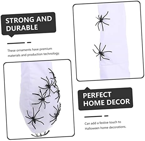 Jardwe пајак веб -торбички торбички за играчки осветли пајак веб -спална соба украси играчки пајаци прогонувана куќа приврзок пајак јајце вреќи