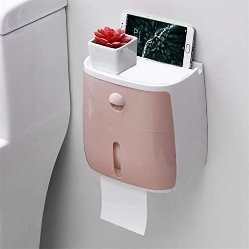 Држач за тоалети на тоалетот на тоалетот, монтирана во кутија за хартија за хартија, компатибилен со ролна хартија за бања и кујна, водоотпорен