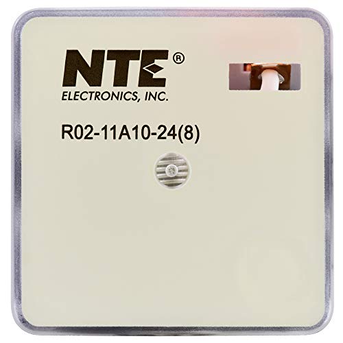 NTE Electronics R02-11A10 - 24 R02 Серија Општа Намена МУЛТИКОНТАКТ НАИЗМЕНИЧНА СТРУЈА, Аранжман За Контакт DPDT, 10 Засилувач, 8 Pin Октален Приклучок, 24 VAC