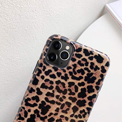 Hapitek iPhone 11 Pro Max Case, Leopard Cheetah Protective iPhone 11 Pro Max Case Slim Case Scows Soft Flexible TPU мермер Цветна