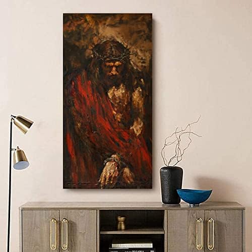EFC Страста на Христос Исус платно постери и wallидна уметност слика за модерни постери за украси во спална соба 08x16inch