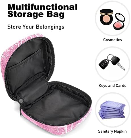 Период торба, санитарна торба за складирање на салфетка, преносна менструална подлога торбички торбички женствена менструација Прв период торба за девојки дами, с