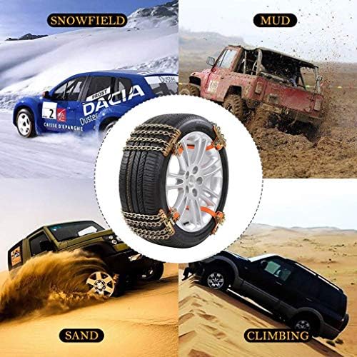 Снежни ланци на AOHMG за гуми за автомобили, прилагодливи ланци со снежни гуми за снег, ланци за итни случаи за SUV, автомобили, седан, семејни
