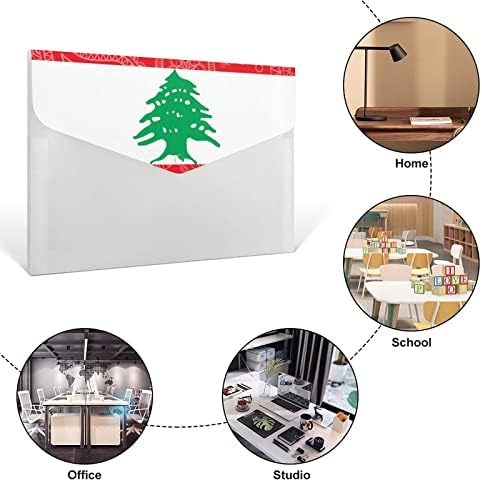 Либан Пејсли Знаме Пластични Обоени Папки Со датотеки со 6 Оддели Хармоника Пластичен Организатор На Документи Голем Капацитет