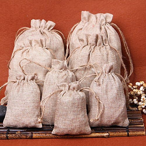 Јукунтанг Бурлап Кеси, 20 Парчиња Накит За Свадбена Веселба Фаворизираат Подарок Торбичка За Торбички Со Врвки За Уметност,