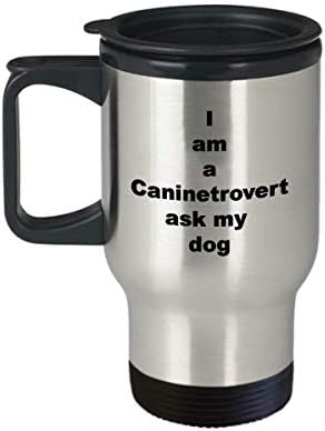 CaniNetrovert Прашајте го моето куче новост смешни кучиња за патувања за кучиња кучешки кучешки кучешки