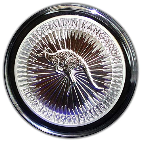 2015 година - Тековна 1 мл австралиски сребрен кенгур монета со LED осветлена кутија за презентација и сертификат за автентичност