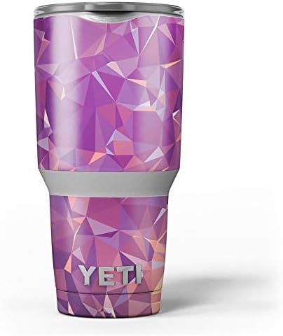 Дизајн Скинц Пинк Геометриски V13 - Комплет за винил за завиткување на кожата, компатибилен со чашите за ладилни ладилни текови на Јети Рамблер