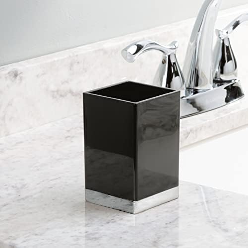 Mdesign Square Tumbler Cup за Countertops за суета за бања - За миење на устата/плакнење на устата, складирање и организирање четки