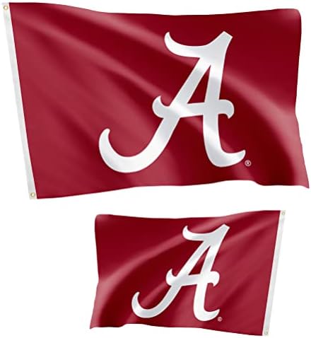 Универзитет во Алабама знамиња со двојно еднострано црвено плима бама уа транспаренти полиестер затворено на отворено 3x5