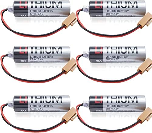Huanghonghu 6 Пакет НА ER6V/3.6 V 2400MAH САЛАДИН Литиум Батерија Со Кафеава Приклучок за er6vc119a/er6vc119b 3.6 v литиум Батерија
