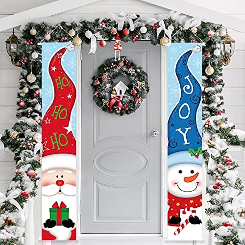 Божиќ Банер Украси Среќен Божиќ Трем Знак Вратата Банер Божиќ Виси Банер Отворено Божиќ Банер Виси Декор За Зимски Божиќ Празник