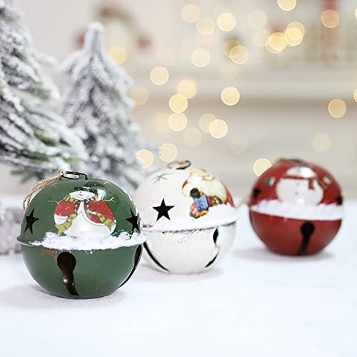 Божиќни Избори За Дрвја Божиќни Украси Креативни Тркалезни Ѕвона Дедо Мраз Снешко Ѕвона Мал Приврзок Маса Полица