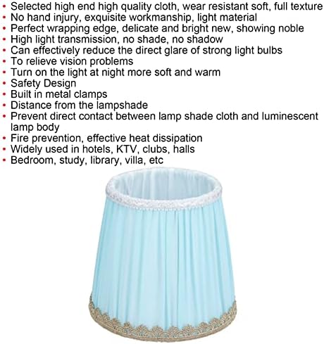 Zrqyhn ткаенина за ламба за ламби за сенка на ткаенини со високи светлосни менувачи изградени во метален клип за биро за ноќни ламби 6.1in