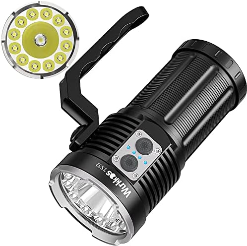 Wurkos TS32 Flashlight Flashlight High Lumens, светло со голема моќност со 12 * 519A & 1 * SFT40 LED, Max 13000Lumens Super Bright