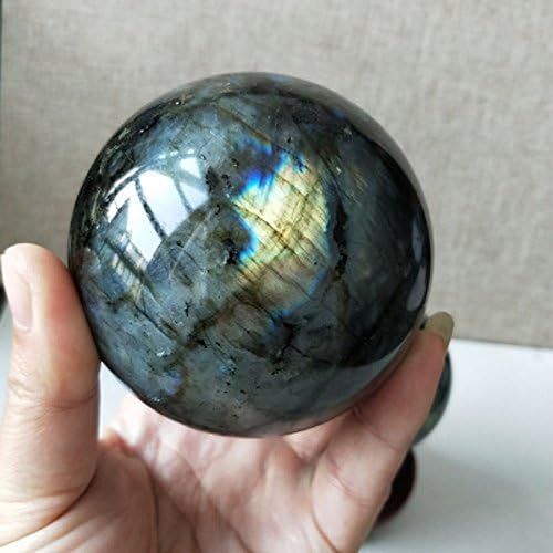 1 парчиња 50мм природна лабрадоритска сфера кристална топка чакра заздравување на занаети од реики камена резба Мало семејство