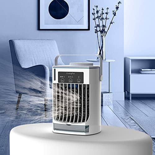 4 во 1 преносен вентилатор за климатизација USB наполнет мини климатик 500 мл резервоар за вода мобилен за собни автомобили дома pH7